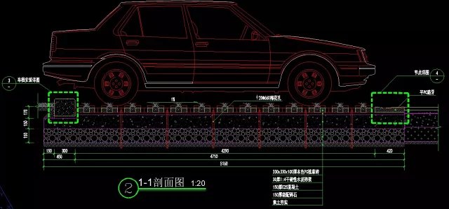 经典折线构图—精品艺术小品旱喷—万科某高端地产项目一期景观设计全套施工图（该资料包括：园建+绿化+水电）