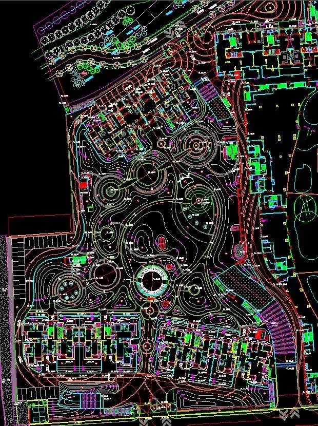 水滴涟漪中的花园—知名—泰和龙庭住宅景观文本+总图cad+模型