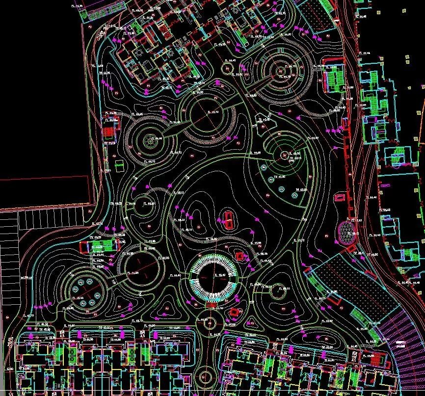 水滴涟漪中的花园—知名—泰和龙庭住宅景观文本+总图cad+模型